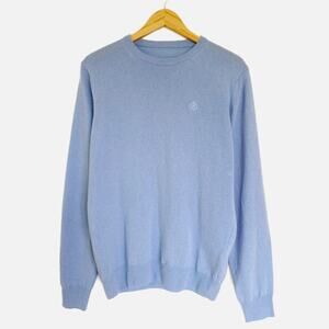 Roberto Cavalli 100% Wool Pullover Sweater Sky Blue Size Medium